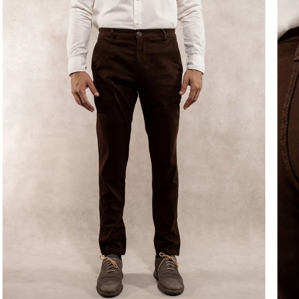 Pantalón Elástico Café Oscuro